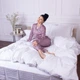 Простынь MirSon King Size 240x260 см 30-0001 White Satin Stripe (2200005245897) - изображение 2
