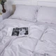 Простынь MirSon King Size 240x260 см 30-0010 Light Gray Satin Stripe (2200005251355) - изображение 1
