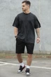 Чоловічі Бавовняні Базові Трикотажні Шорти Without Basic XXL Black - зображення 4