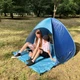 Пляжний тент намет 2-х місний автоматичний (блакитний) 155x165x110 - зображення 5