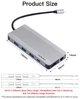 Док-станция Fenvi 12-в-1 Type-C Hub Docking Station M.2 SSD Enclosure Function SD TF Card PD 100W with HDMI 4K 1000M Ethernet - изображение 8