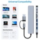 USB-Хаб Fenvi F-TUH8 8-IN-2 USB 3.0/Type-C-Hub -> USB 2.0, USB 3.0, Type-C, Audio 3.5, Card reader: SD/TF - изображение 3