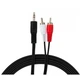 Кабель мультимедийный Jack 3.5mm male to 2xRCA 5.0m Vinga (VCPDCJ35MRCA25BK) - изображение 1
