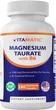 Добавка премиум-класса таурат магния с максимальным усвоением Vitamatic Magnesium Taurate 1500mg with Vitamin B6 180 капсул - изображение 1