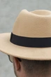 Чоловічий Капелюх Fedora З Стрічкою Beige (8049692) - изображение 4
