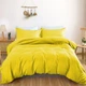 Простынь на резинке по периметру MirSon Satin Light Pro 10-002 Yellow 180x200+25 см (2200010169669) - изображение 2