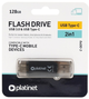 Pendrive Platinet 45606 128GB USB 3.0 / Type-C Black (PMFC128B) - obraz 3