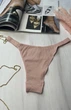 Жіночі трусики бразиліани Dyana Intimates рубчик розмір XL Пудровий - изображение 3