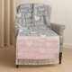 Плед Vladi Love You хлопковый Love серо-розовый Полуторный 140 x 200 см (ly4708) - изображение 3