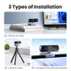 Kamera internetowa Ugreen USB HD Grey (CM678) - obraz 4