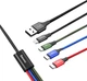 Kabel Baseus Fast 4-in-1 USB do Lightning+ 2x USB-C + MicroUSB 3.5A 1.2 m Black (CA1T4-B01) - obraz 3
