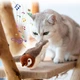 Игрушка для кошек Летающий воробей с подвижными крыльями и щебетом, игрушка-птичка для котят интерактивная плюшевая на аккумуляторе, мягкая подвижная игрушка в виде воробья Бело-коричневая LY-867-White/Brown - изображение 2