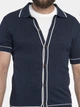 Кардиган трикотажний чоловічий темно-синього кольору на ґудзиках Arber Polo cardigan N-AVT-126 XL зріст 5 синій (M09.48.09.521) - изображение 5