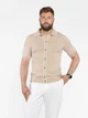 Кардиган трикотажний чоловічий бежевого кольору на ґудзиках Arber Polo cardigan N-AVT-126 S зріст 4 бежевий (M09.47.16.522) - зображення 1