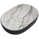 Раковина накладна MIXXUS PREMIUM ELLIPSE-0105 MARBLE-BLACK овальна, глянцева, мармуровий колір - изображение 1
