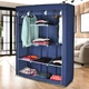 Складной каркасный тканевый текстильный шкаф на 3 секции Storage Wardrobe 88130 Синий (N-14) - изображение 2