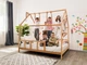 Дитяче ліжко будиночок Монтессорі BUSY WOOD на ніжках Модель 2 160x80 см натуральне дерево - зображення 7