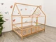Дитяче ліжко будиночок Монтессорі BUSY WOOD на ніжках Модель 2 160x80 см натуральне дерево - зображення 12