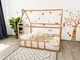 Детская кровать домик Монтессори BUSY WOOD напольная Модель 2 190х80 см натуральное дерево - изображение 12