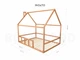 Детская кровать домик Монтессори BUSY WOOD напольная с ламелями Модель 2 140х70 см натуральное дерево - изображение 2