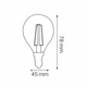 Лампа філамент LED 6W шарік Е14 2700К 700Lm 220-240V Horoz Electric (001-089-0006-010) - зображення 2