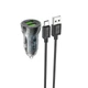 Автомобільний зарядний пристрій HOCO Z47 Transparent Discovery Edition dual port QC3.0 18W (Type-C) Transparent Black (6931474782250) - изображение 1