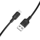 Кабель BOROFONE BX113 Lenny silicone charging data cable Micro(L=2M) Black (6941991115493) - зображення 1