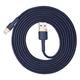 Кабель Baseus Cafule Cable USB для iP 1.5A 2m Gold+Blue (CALKLF-CV3) - зображення 2