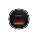 Автомобільний зарядний пристрій Baseus Golden Contactor Dual Fast Charger U+C 60W Dark Gray (CGJM000113) - зображення 5