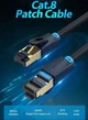 Мережевий кабель Vention Cat.8 SFTP Patch Cable 1M Black (IKABF) (IKABF) - изображение 2