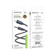 Аудіокабель BOROFONE BL20 True sound silicone digital audio conversion cable iP Black (6941991114397) - изображение 2