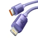 Кабель Baseus Crystal Shine Series Fast Charging Data Cable Type-C to iP 20W 1.2m Purple (CAJY000205) - изображение 2