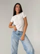 Жіноча літня футболка асиметричного крою Uaclothes 46-48 Білий (like33629-140331350) - изображение 3