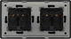 Двойная розетка 1DAL с З/К + Шторки, 2 подрозетника Черная (P157-STX2.BL) - изображение 3