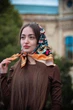 Велика дизайнерська хустка My Scarf "Карпатська зірка" 70 на70 см золото - изображение 6