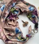 Преміумкомплект, дизайнерська хустка My Scarf "Рожева перлина" 100% шовк - изображение 2