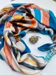 Дизайнерська хустка My Scarf "Лині долі" 90 на 90 см прикрашен бірюзою - изображение 3