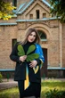 Дизайнерский яркий платок "У кожного своє серце і воно належить Україні" 70х70 см - изображение 5