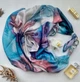 Дизайнерська хустка My Scarf "Блакита бабка кохання" 90 на 90 см прикрашена амазонітом - изображение 1