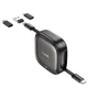 Зарядний кабель HOCO U140 Retractable, універсальний 3в1 (Type-C, Lightning, Micro USB), довжина 0.95 м, чорний - зображення 2