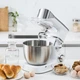 Кухонный тестомес Hoffmans HM-8080 многофункциональный с 3 насадками планетарный миксер 1200W Белый - изображение 4
