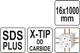 Свердло по залізобетону Yato sds plus premium x тип 16 x 1000 мм YT-41971 (5906083037290) - зображення 2