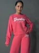 Костюм женский Quzen 485-485 Barbie оверсайз свитшот и брюки палаццо S розовый - изображение 2