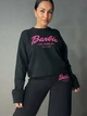 Костюм женский Quzen 485-485 Barbie оверсайз свитшот и брюки палаццо L черный - изображение 2