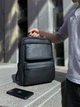 Кожаный рюкзак для ноутбука мужской с карманами Tiding Bag SB-133863 Черный 40х30х16см - изображение 5