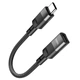 Перехідник Hoco U107 Type-C male to Lightning female (0.1m) Black - зображення 1