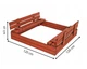 Деревянная песочница Springos SBP120SET02 120х120 см с раскладными скамейками - крышкой, дном и брезентом - зображення 7