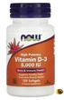 NOW Foods вітамін D3 високоактивний 5000 МО 120 капсул для імунітету кісток д3 харчова добавка айхерб нау фудс імуностимулятор США - изображение 1