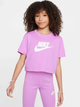 Підліткова футболка для дівчинки Nike G Nsw Tee Crop Futura Hbr FZ5548-532 147-158 L Світло-фіолетова (197602753752) - зображення 1