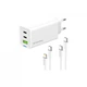 Зарядний пристрій ColorWay GaN Mini 65W PD Port PPS USB (USB-2C1A) cable Type-C&Lightning (CW-CHS058PDCL-WT) (254198) - зображення 4